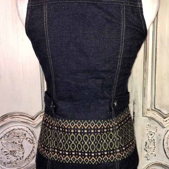 I echo Sleeveless Embroidered Long Line Jean Vest Size XS-S - Picture 10 of 11